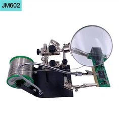 Soldering Iron Stand with Magnifying Glass
